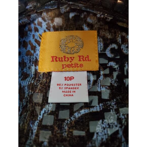 Ruby Rd Petites Women's Jacket Size 10P Multicolor Polyester Blend Stretch - Picture 5 of 12